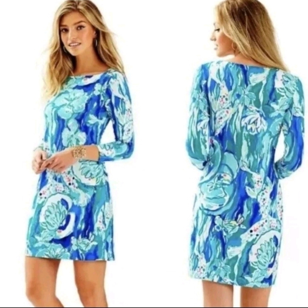Lilly Pulitzer UPF 50+ Sophie Dress in "Brilliant Aquatic Garden"